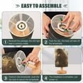 thumbnail image 4 of WOBOGO Blonde Lass Playing The Piano Bedroom Table Lamp USB Power Connector Wooden Base Round Linen Shade For Living Room Desk, 4 of 7