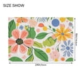 thumbnail image 4 of Yayeee Bath Rugs for Bathroom Floor Set of 2 Non Slip Fluffy Soft Absorbent Mat, Retro Pink Floral, 4 of 7