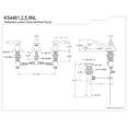 thumbnail image 2 of Kingston Brass KS4461NL 8 in. Widespread Bathroom Faucet, Polished Chrome, 2 of 2