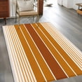 thumbnail image 3 of Burnt Orange Ombre Stripe Area Rug 3x5 FT, Non Slip Entryway Bedside Carpet, Farmhouse Striped Gradient Washable Soft Floor Carpet Indoor Mat Non-Shedding Throw Rugs for Dorm Kitchen Home Office, 3 of 8
