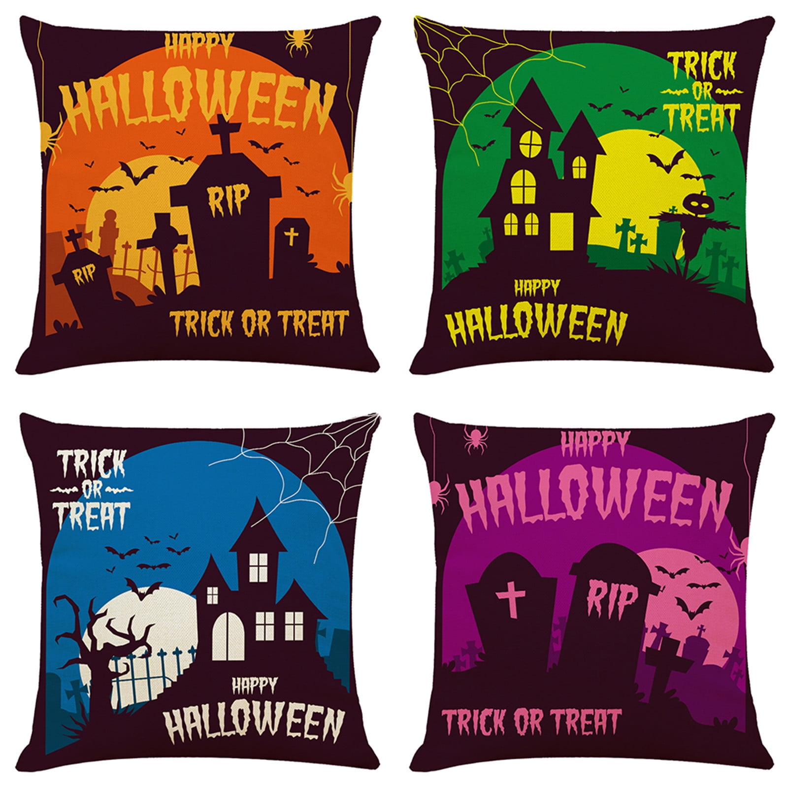 Halloween Pumpkin Throw Pillow Cover Pillowcases Decorative Sofa Cushion CA 