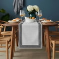 thumbnail image 2 of Black Gray Retro Greek Key Table Runner - 108 Inch Long, Kitchen Dining Table Runner Dresser Scarves, Greece Ancient Rustic Geometric Farmhouse Decor for Coffee Tables Wedding Party Banquet, 2 of 8
