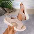 thumbnail image 6 of Women's Soft Sole Orthopedic Sandals, Lightweight Casual Open Toe Sport Sandals Women Summer Dressy Comfortable Platform Wedge Breathable Slip On Walking Tennis Shoes, 44, 6 of 6