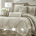 thumbnail image 6 of Lanco Beige Comforter Set Queen Size , Jacquard Bedding Set , All Season , Ultra-soft Comforters, 6 of 8