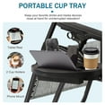 thumbnail image 5 of CL.HPAHKL Adjustable and Foldable Steel Lounge Chairs with Pillow and Cup Holder - Set of 2, Gray, 5 of 7