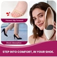 thumbnail image 3 of Bukihome Ball of Foot Cushion Pads for High Heels, 4 Pairs Foam Metatarsal Pads for Pain Relief, Non Slip Invisible Inserts for Flats & Dress Shoes,Black, 3 of 7
