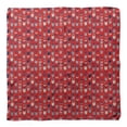 thumbnail image 4 of Bimba Foulard en Soie Pure Imprimé Mélange Rayures Rouges & Flèches Foulard Tour de Cou Bandanas d'Été pour Femmes 40 x 80 Pouces, 4 of 6