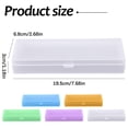 thumbnail image 3 of Horplkj Plastic Pencil Box, Clear Hinged Lid Storage Case with Snap Closure, Frosted Transparent Organizer for Pens and Office Home, 3 of 6