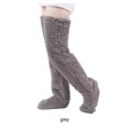 thumbnail image 3 of Jumpingount Calcetines largos borrosos hasta la rodilla cálidos y acogedores de poliéster para invierno Calcetines hasta la rodilla cálidos de Medias gris, 3 of 6