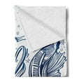 thumbnail image 2 of Animal Soft Flannel Fleece Throw Blanket, Romantic Ink Seahorse Lovers Kissing Heart Nautical Elements Exotic Fauna Theme, Cozy Plush for Indoor and Outdoor Use, 50" x 60", Royal Blue, by Ambesonne, 2 of 5