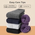 thumbnail image 3 of 5 Pairs Womens Merino Wool Socks Hiking Warm Winter Thick Thermal Crew Cozy Cabin Ladies Gift Comfy Boot Work Socks, 3 of 8