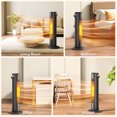 thumbnail image 5 of FLOWBREEZE 25" Tower Heater And Fan Combo, 70°Oscillating, 3S Instant Heating,1500W, 3 Heating & Fan Modes, Electric Portable Heater For BedroomOfficeHome,Black, 5 of 9