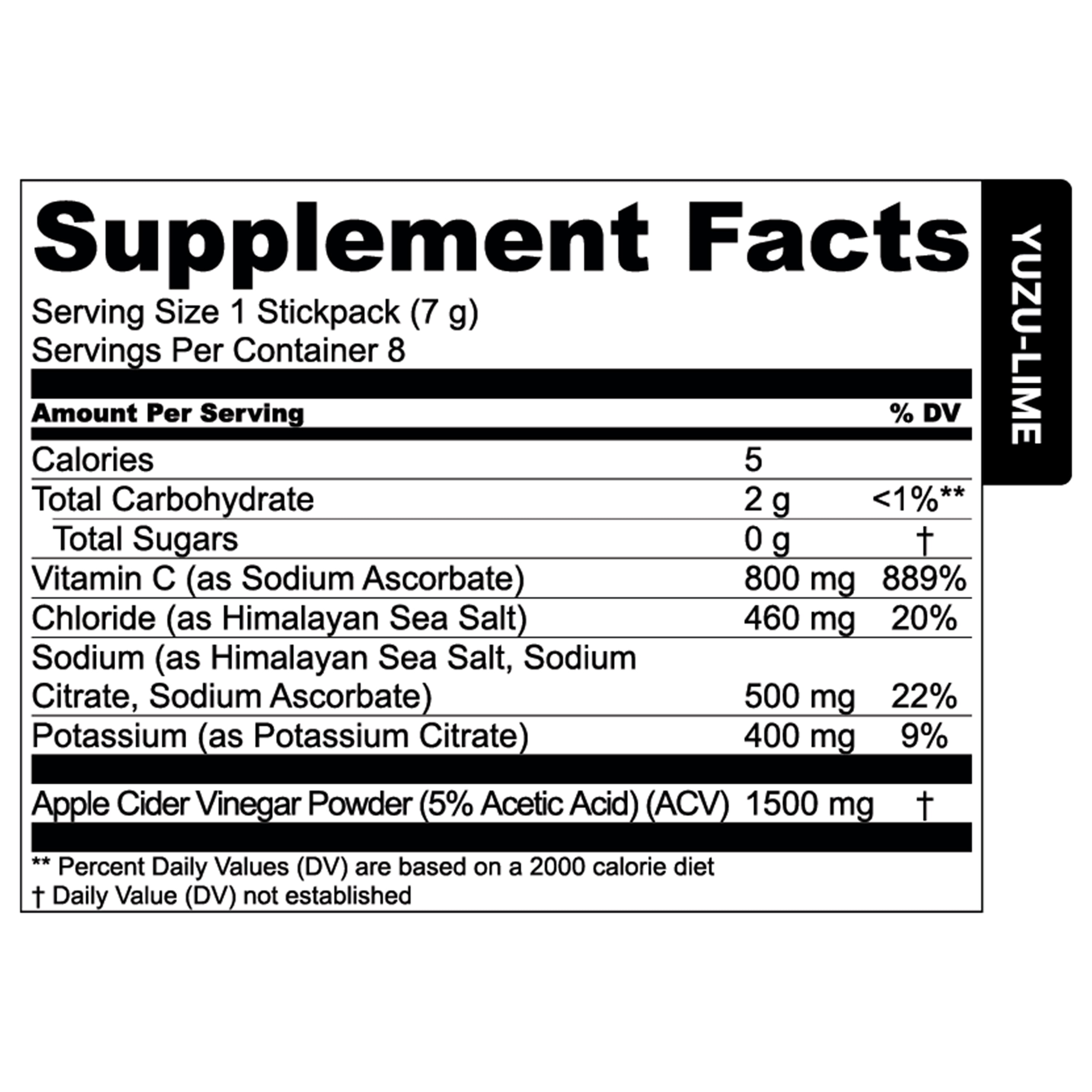 Essential Elements Hydration Packets - Yuzu Lime - Electrolytes Powder No Sugar - Electrolyte Drink Mix - Superior Hydration with ACV & Vitamin C - 25 Stick Packs