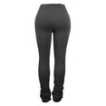 thumbnail image 4 of Ladies' Solid High Rise Pleated Drawstring Casual Stack Temperament Pants, 4 of 4