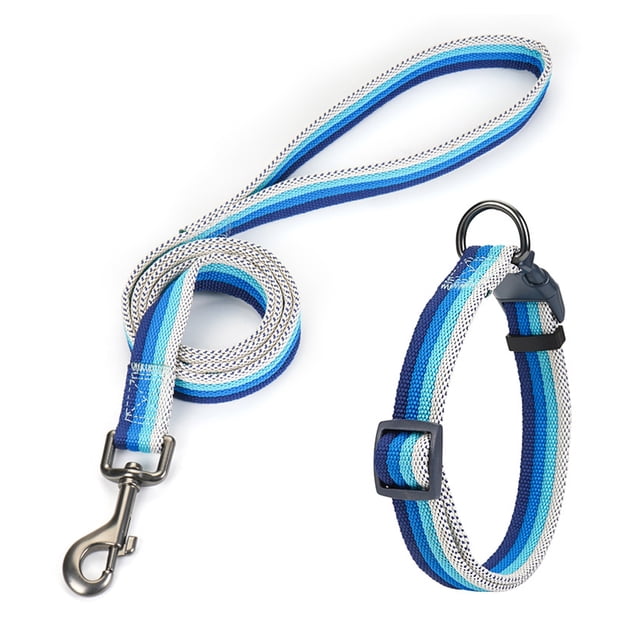 Apuakthei Juego de collar y correa para perro, collar personalizado para perro con etiqueta de identificación para mascota