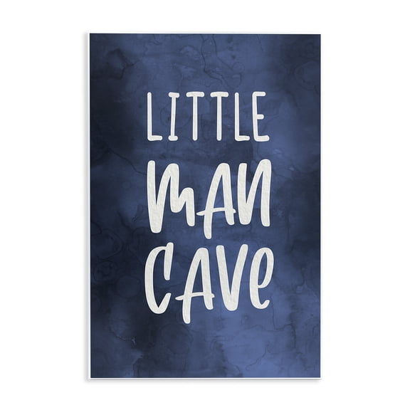 Stupell Industries Modern Little Man Cave Blue Watercolor Wall Plaque Art, 10 x 15, by Lil' Rue
