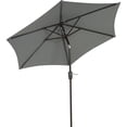 thumbnail image 2 of Outdoor Expressions Patio Umbrella Market Style - Aluminum Tilt Crank - 9 Ft, Gray, 2 of 2