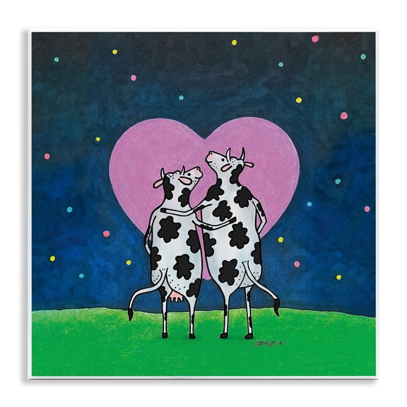Stupell Industries Loving Significant Udder Romantic Painting Unframed Art Print Wall Art, 12 x 12
