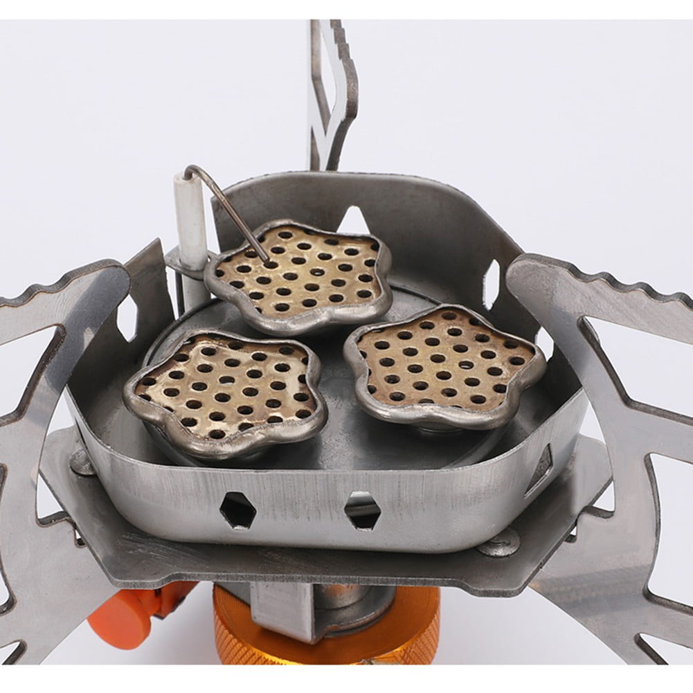 Lightweight 3 Heads Gas Stove For Outdoor Cooking 5800W Backpacking Gear Fangkenuo