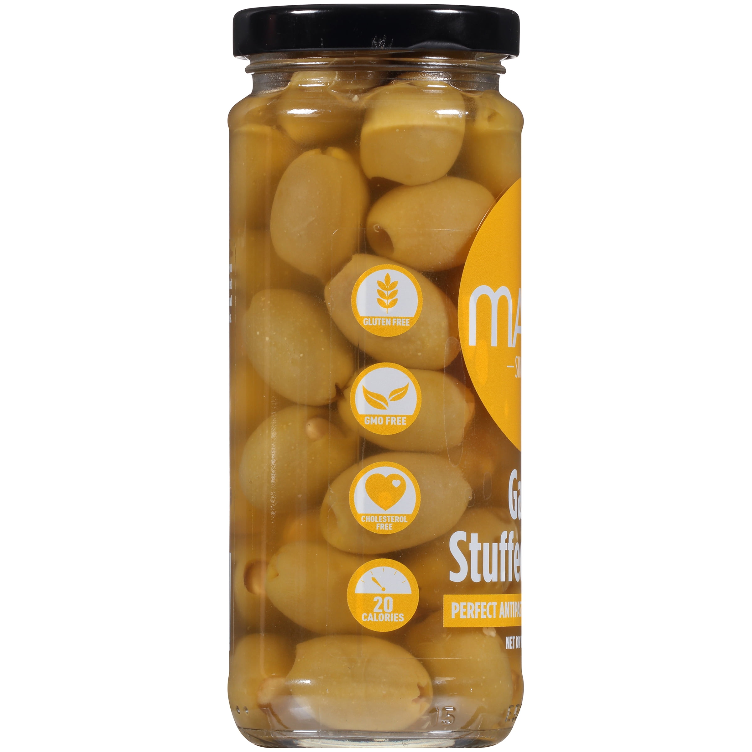 Mario Garlic Stuffed Green Olives, 7 oz Jar
