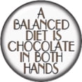 thumbnail image 1 of Snap button Balanced Diet Chocolate 18mm charm chunk interchangeable, 1 of 1