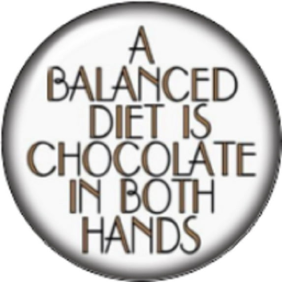 Snap button Balanced Diet Chocolate 18mm charm chunk interchangeable