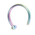 thumbnail image 1 of Bague de Perçage Nasal en Acier Inoxydable pour Hommes et Femmes - Coloré, 1 of 9