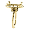 thumbnail image 3 of 10k Yellow Gold Natural London Blue Topaz Ring Large Oval 18x13mm Diamond Halo, size 5.5, 3 of 4