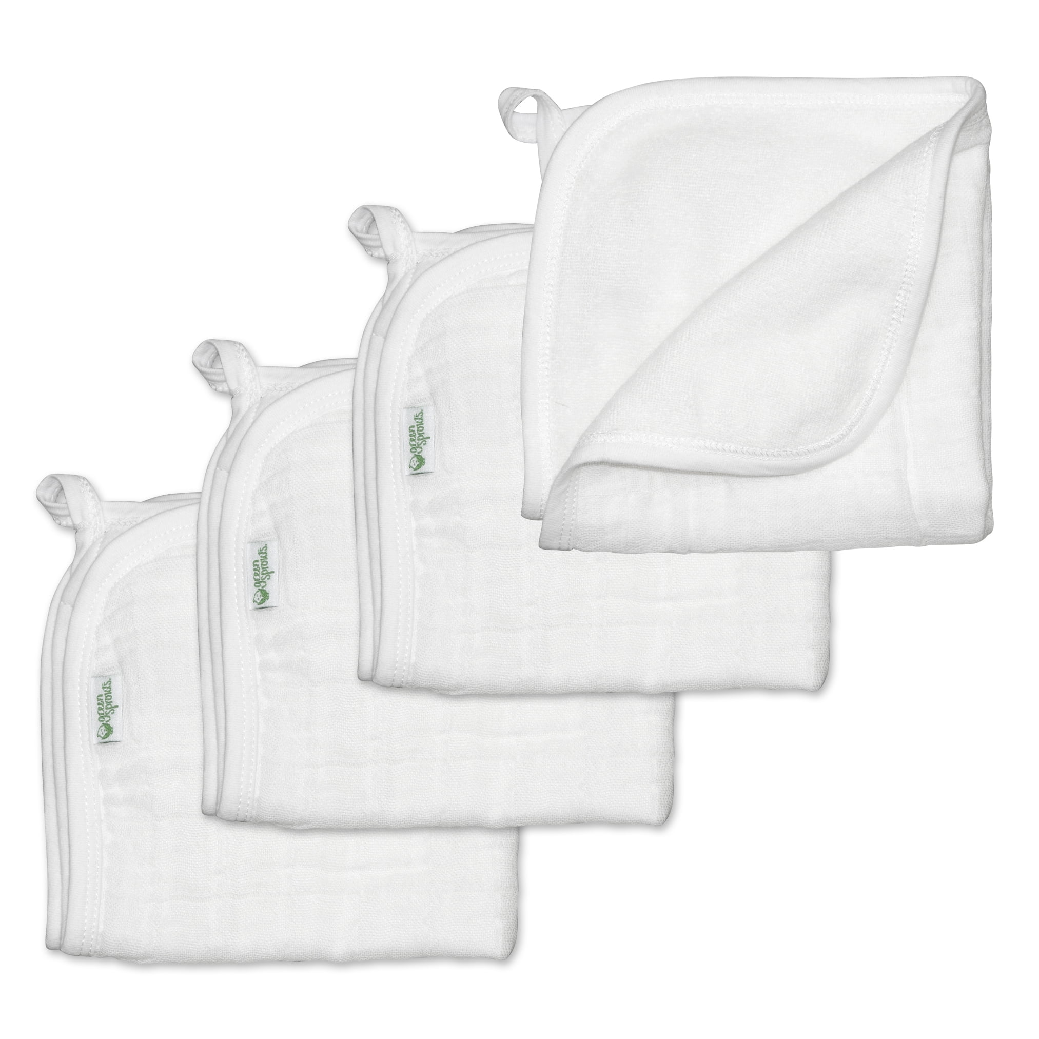 green sprouts Muslin Washcloths made from Organic Cotton (4pk