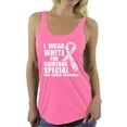 thumbnail image 1 of Awkward Styles Women's I Wear White for Someone Special Graphic Racerback Tank Tops Lung Cancer Awareness, 1 of 4