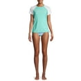 thumbnail image 2 of Time and Tru Women's Short Sleeve Rash Guard Swim Cover Up, 2 of 6