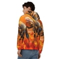 thumbnail image 4 of Honeii Honeybee On Vibrant Flower Print Hoodies for Men, Pullover & Full Zip, Breathable Zip up Hoodie, Sweatshirt-Medium, 4 of 5