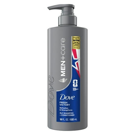 Dove Men Care Shampoo & Conditioner to Refresh & Strengthen Hair Fresh Victory, 18 fl oz