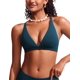 thumbnail image 1 of Top de Bikini CRZ YOGA Escote en V Profundo con Relleno y Cruzado Azul M, 1 of 5