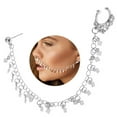 thumbnail image 2 of Nose Hoop Chain Tassel: Punk Nose Septum Ring Chain Non Piercing Nose Jewelry, 2 of 6