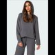 thumbnail image 4 of Conjunto de Dos Piezas de Pijama y Pantalón de Felpa de Larga para Mujer. Incluye: Suéter, Pantalón y Traje Informal. Gris XL, 4 of 10