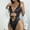 Black, variant on USSUMA Women's Swimwear One Piece Swimsuit Swim Suit Comfy Womens Fashion for Casual Silver up to 45% off