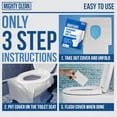 thumbnail image 4 of Mighty Clean Flushable Toilet Seat Covers for Adults and Kids, Biodegradable Toilet Cover, XL, 50 Count, 4 of 5