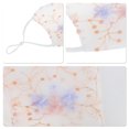 thumbnail image 3 of Unique Bargains 1 Pc Five-petal Flower Sunscreen Mask Lace White Embroidery, 3 of 5