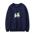 thumbnail image 1 of Clairo Chandails en Molleton à Col Rond avec Lapin, Nouvelle Collection Logo, Manches Longues, Mode Décontractée Mode Urbaine pour Femmes et Hommes, TTP-4TG, Marine, 1 of 2