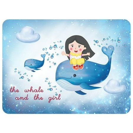 

QWZNDZG 40X30Cm Silicone Placemat Kids Cute Plate Mat Food Grade Silicone Table Pad for Toddler Children Kitchen Gadget Easy Cleaning