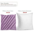 thumbnail image 3 of Nestl Velvet Throw Pillow Covers Solid Square Soft Decorative Pillow Cover for Sofa, 24" x 24", Lavender, Pack of 2, 3 of 8