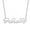 Silver, variant on Personalized Planet Women's Gold Over Sterling Fancy Script Name Necklace