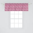 thumbnail image 2 of Ambesonne Harbour Stripe Window Valance, Blue Anchors, 54" X 18", Dark Blue Magenta White, 2 of 3