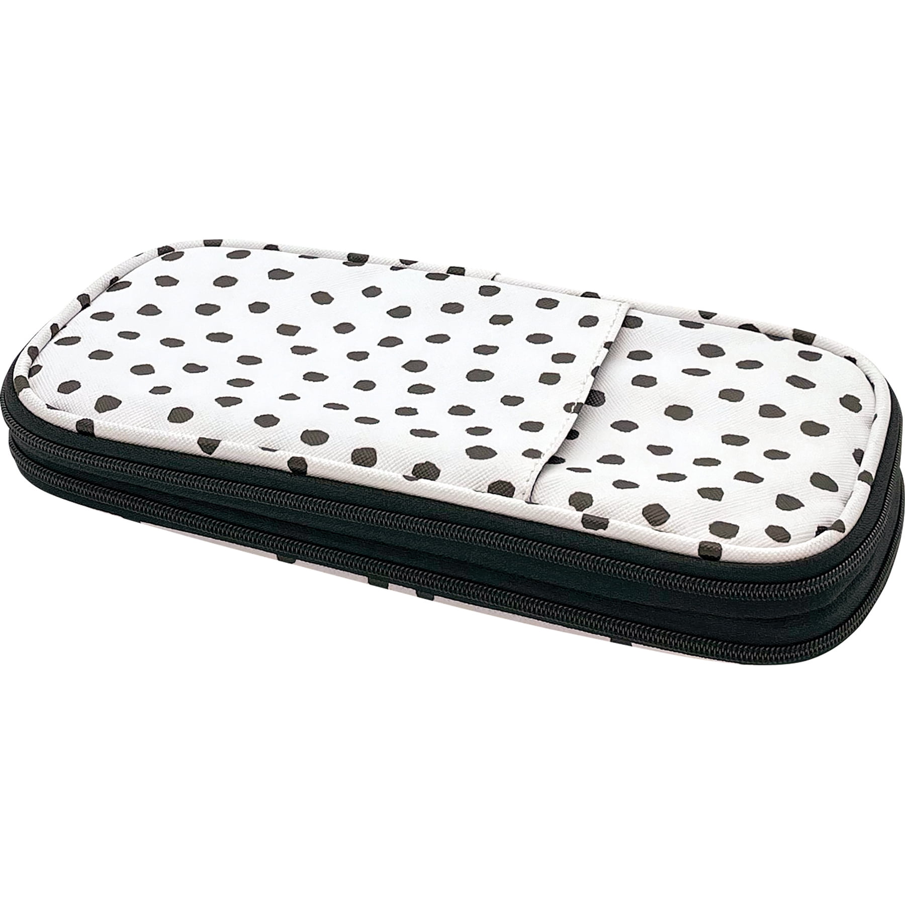 Teacher Created Resources Black Painted Dots on White Pencil Case, Pack of 3