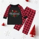thumbnail image 1 of Pijama familiar europeo con estampado navideño de moda, traje para padres e hijos, blusa y pantalones de poliéster., 1 of 3
