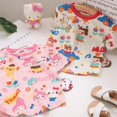 thumbnail image 3 of Hello Kitty ropa para niños niña bebé dibujos animados Tie-Dye manga corta novedad de verano algodón cómoda camiseta para niños, 3 of 4