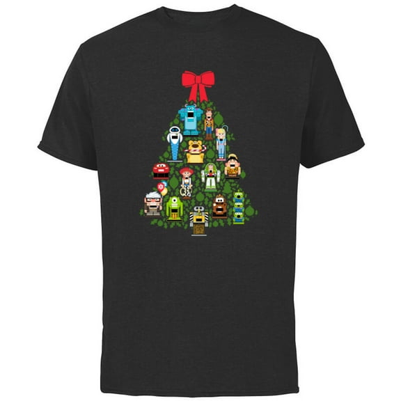 Disney and Pixar Christmas Tree Nutcracker Holiday - Short Sleeve Cotton T-Shirt for Adults - Customized-Black