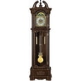 thumbnail image 3 of Coaster Traditional Wood Grandfather Clock with Chime in Brown, 3 of 8
