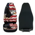 thumbnail image 4 of ZIATUBLE American Flag Eagle Auto Seat Cover Car Stretchy Front Seats Cover for Women Pack of 2 for Most Vehicles SUV Trucks Driver Seat Covers Auto Interior Accessories for 4th of July, 4 of 7